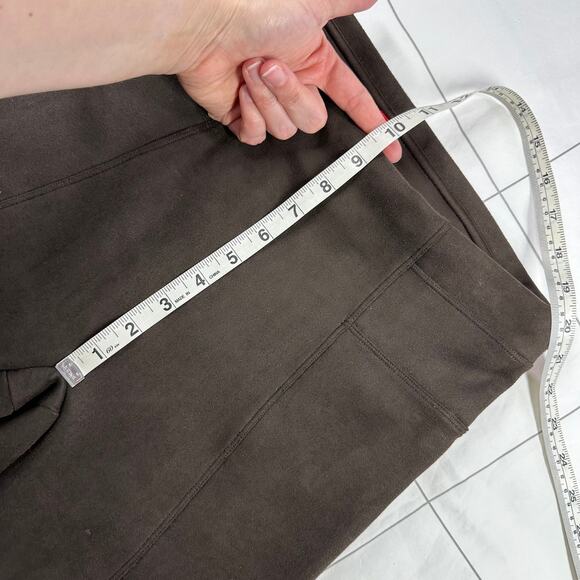 Spanx Leggings Womens Small Brown Faux Suede Chocolate High Rise Slimming Shape - Picture 7 of 9